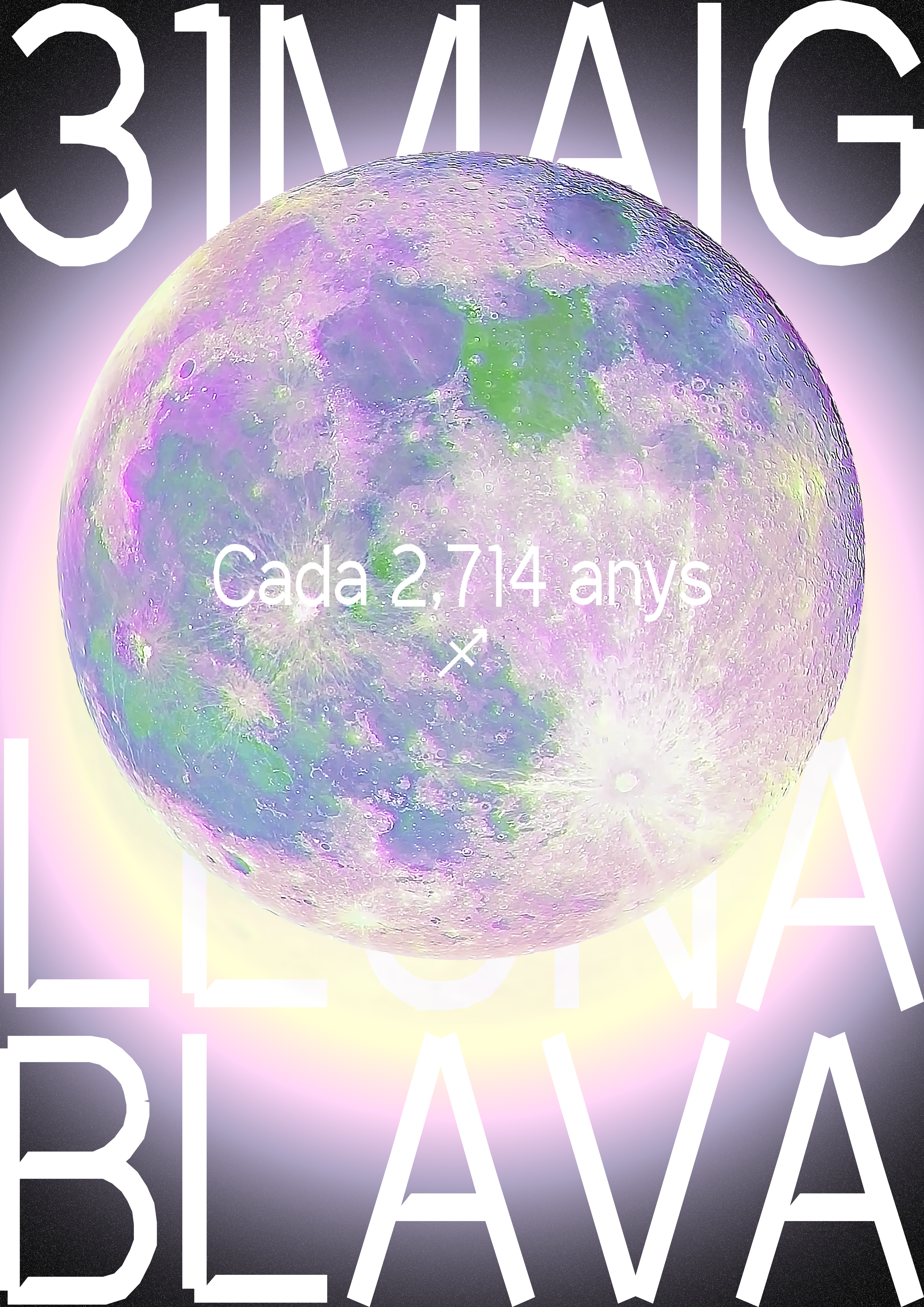 Cartell festa de la lluna plena blava