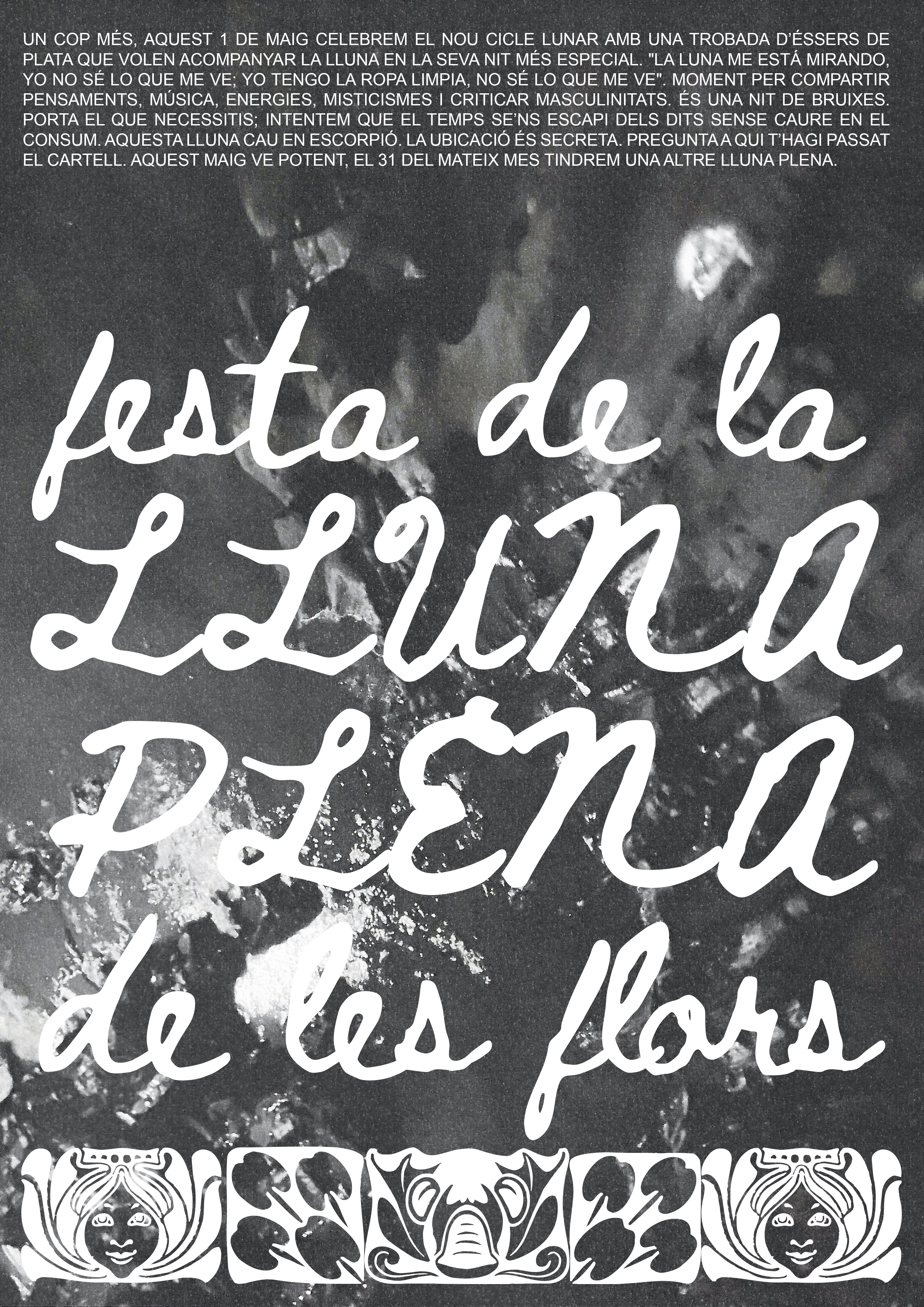 Cartell festa de la lluna plena de les flors