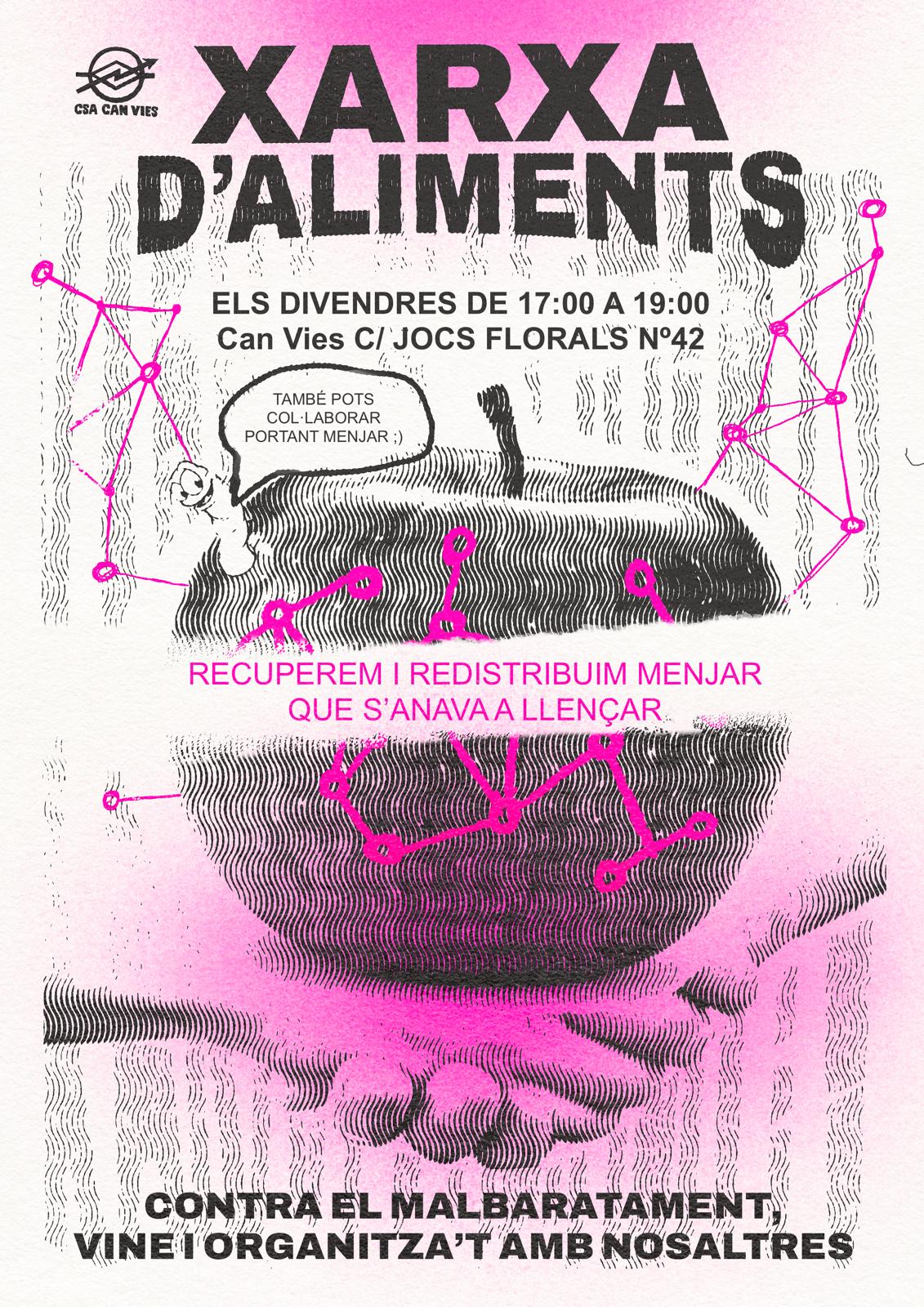 Cartell per la Xarxa d'Aliments del CSA Can Vies
